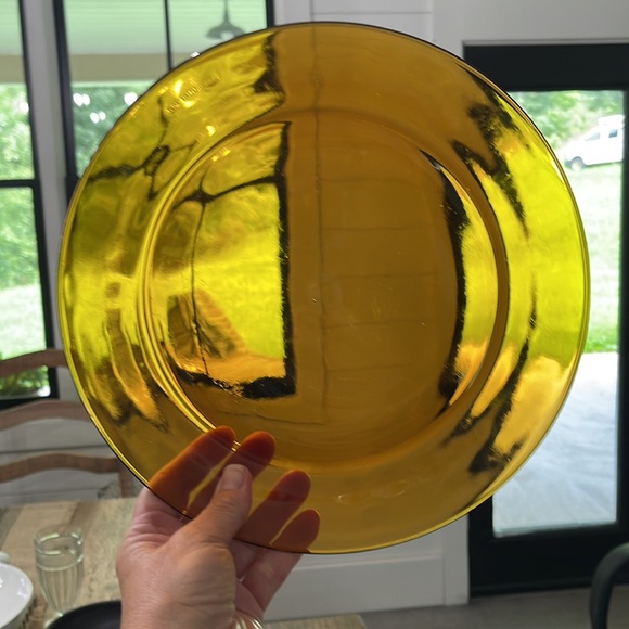 🍂5 Vintage KIG Indonesia Amber Glass 10” Plates🍂 - Picture 2 of 4